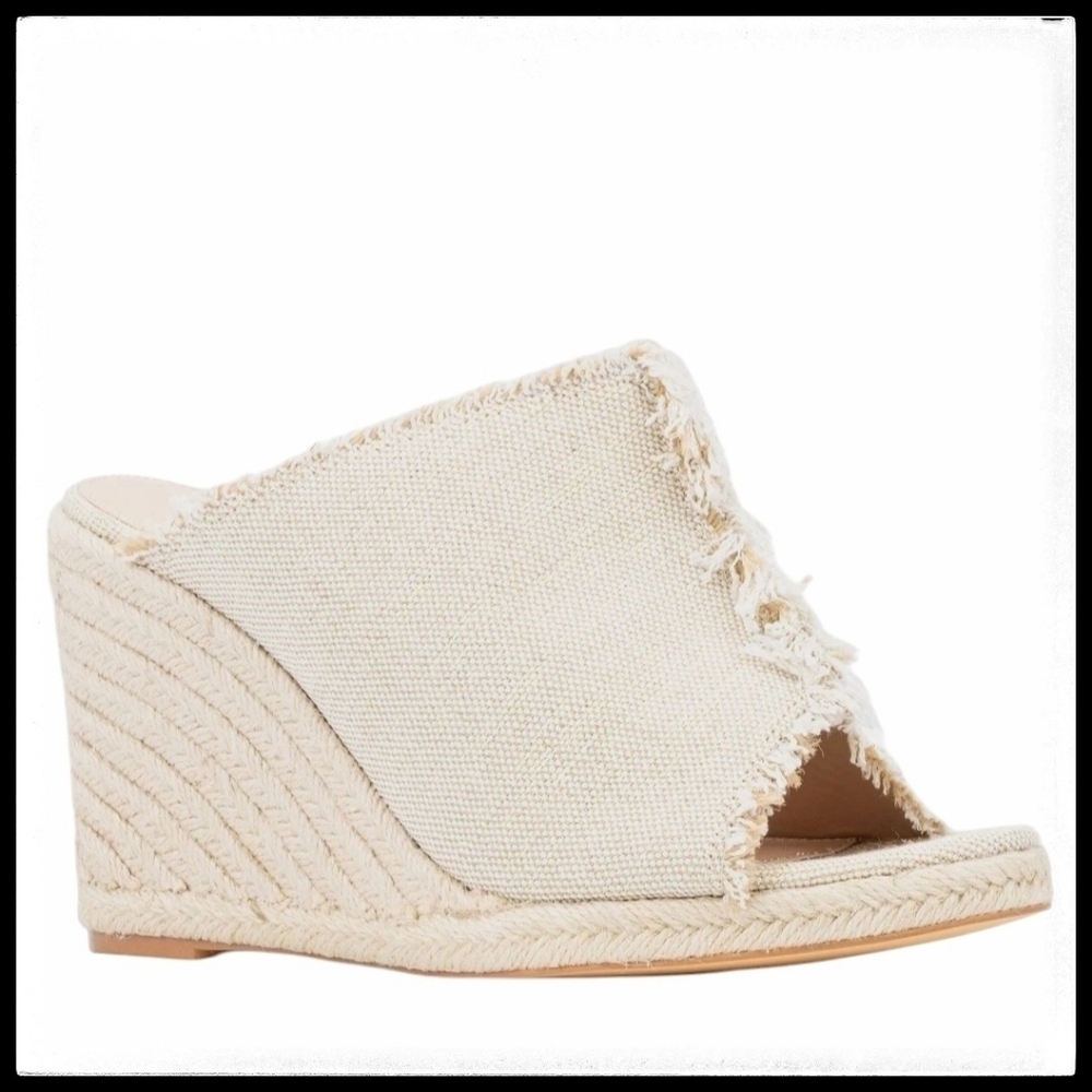 Fashion to Figure Estella Women's Wedge Sandals Open Toe Size 7W